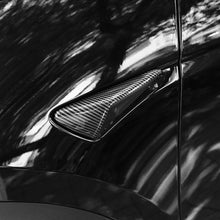 Load image into Gallery viewer, 2Pcs Car Side Camera Protection Cover Carbon Fiber Fender Trim Cover For Tesla Model 3/Y/X/S 2017-2022 Car Interior Decoration Car Styling