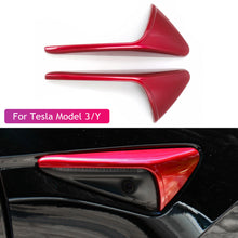 Load image into Gallery viewer, 2Pcs Car Side Camera Protection Cover Carbon Fiber Fender Trim Cover For Tesla Model 3/Y/X/S 2017-2022 Car Interior Decoration Car Styling