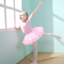 Load image into Gallery viewer, Girls' Cotton Dance Dress Bow Backless Ballet Pompadour Skirt Integrated Open Training Dress Dance Clothes