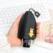 Load image into Gallery viewer, PU Leather Creative Key Sleeve Cartoon Animal Car Key Case Holder Pull Out Pouch Keychain Organizer