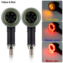 Load image into Gallery viewer, 1PC Motorcycle Turn Signal Lights Flowing Turn Signal Lights LED Turn Signal Warning Indicators Blinker Amber Light Scooter