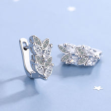 Load image into Gallery viewer, Olive Branch Leaves Earrings Set with Zirconium Artifical Diamond Earrings Women's Fashion Zircon Earring Accessories