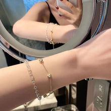 Load image into Gallery viewer, Double-layer Love Beading Bracelet Fashion Temperament Transparent Crystal Bracelet Women Wrist Jewelry