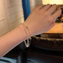 Load image into Gallery viewer, Double-layer Love Beading Bracelet Fashion Temperament Transparent Crystal Bracelet Women Wrist Jewelry
