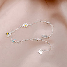 Load image into Gallery viewer, Fashion Sweet and Colorful Flower Bracelet with Diamond Inlay Cute Daisy Little Bee Bracelet Women Jewelry