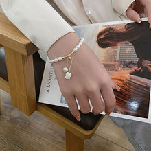 Load image into Gallery viewer, Baroque Pearl Bracelet Women's Lily of The Valley Fashion Tulip Flower Pendant Bracelet Women Jewelry