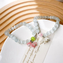 Load image into Gallery viewer, Cat's Eye Stone Bracelet Tulip Flower Pendant Bracelet Women Bracelet Jewelry Elegant Hand Accessories