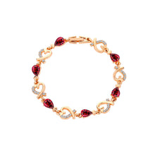 Load image into Gallery viewer, Heart Shaped Crystal Bracelet Female Blue Red Zircon Rhinestone Bracelet Women Jewelry Accessories