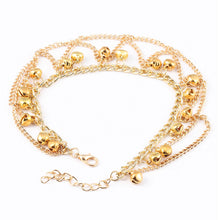 Load image into Gallery viewer, Summer Personalized Fashion Bell Ankle Chain Silver Bohemian Wave Tassel Bell Women's Anklet Jewelry Accessories