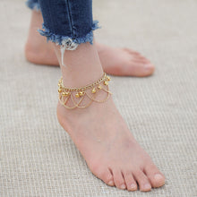 Load image into Gallery viewer, Summer Personalized Fashion Bell Ankle Chain Silver Bohemian Wave Tassel Bell Women's Anklet Jewelry Accessories