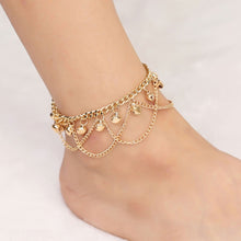 Load image into Gallery viewer, Summer Personalized Fashion Bell Ankle Chain Silver Bohemian Wave Tassel Bell Women's Anklet Jewelry Accessories