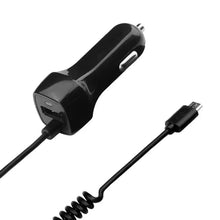 Load image into Gallery viewer, Car Charger With Spring Micro USB Type C Cable For iPhone 12 11 XR 8 Cigarette Lighter USB Truck Car Charger For Phone