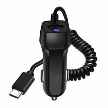 Load image into Gallery viewer, Car Charger With Spring Micro USB Type C Cable For iPhone 12 11 XR 8 Cigarette Lighter USB Truck Car Charger For Phone