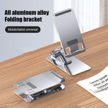 Load image into Gallery viewer, Foldable Mobile Phone Stand Universal Handsfree Smartphone Holder Desk Bracket Adjustable Aluminium Alloy for Home Office
