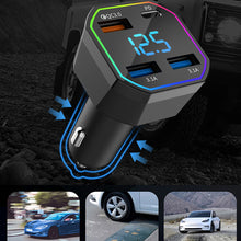 Load image into Gallery viewer, 66W 4 Ports Car Charger Fast Charging PD QC3.0 USB C Car Phone Charger Type C Adapter in Car For iPhone Samsung Huawei Xiaomi