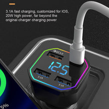 Load image into Gallery viewer, 66W 4 Ports Car Charger Fast Charging PD QC3.0 USB C Car Phone Charger Type C Adapter in Car For iPhone Samsung Huawei Xiaomi