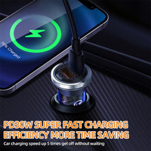 Load image into Gallery viewer, 100W Car Charger Super Fast Charging 30W Type C USB Auto Mobile Phone Charger for iPhone Xiaomi Huawei Samsung PD AFC SCP QC 3.0