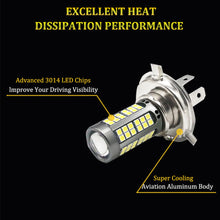 Load image into Gallery viewer, BA20D/H4/P15D LED Motorcycle Headlight Bulbs 8000LM Hi Lo Lamp Motorbike Headlight DRL Bright 3030 Chips 75smd