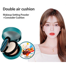 Load image into Gallery viewer, Double Layer Air Cushion Pressed Powder Oil Control Concealer Waterproof Sweatproof Long-lasting Foundation Makeup Cosmetics