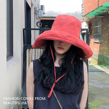 Load image into Gallery viewer, Foldable Wide-Brimmed Fisherman's Hat sun Block Cap UV Black Glue Hat Sun Block Face Beach Straw Hat