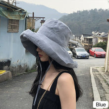 Load image into Gallery viewer, Foldable Wide-Brimmed Fisherman's Hat sun Block Cap UV Black Glue Hat Sun Block Face Beach Straw Hat