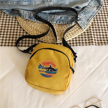 Load image into Gallery viewer, Simple Canvas Women Messenger Bags Fashion Girls Cartoons Small Square Shoulder Crossbody Bag Retro Female Daily Phone Purse