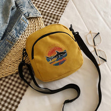 Load image into Gallery viewer, Simple Canvas Women Messenger Bags Fashion Girls Cartoons Small Square Shoulder Crossbody Bag Retro Female Daily Phone Purse