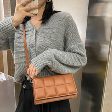 Load image into Gallery viewer, Fashion Female Shoulder Bag Grid Solid Color Women's Shoulder Crossbody Casual Trendy Phone Bag