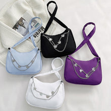 Load image into Gallery viewer, Women Fashion Shoulder Bag Retro Butterfly Chain Shoulder Underarm Bag Women Pure Color Handbags