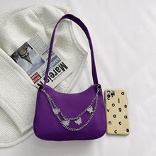 Load image into Gallery viewer, Women Fashion Shoulder Bag Retro Butterfly Chain Shoulder Underarm Bag Women Pure Color Handbags