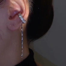 Load image into Gallery viewer, 1Pc Sparkling Shiny Rhinestone Chain Fake Cartilage Piercing Jewelry Crystal Tassel Clip Earring For Women