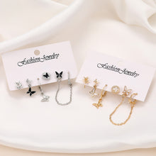 Load image into Gallery viewer, 5Pcs Fashion Butterfly Stud Earring Set For Women Heart Rromantic Eardrop Trendy Jewelry Gifts INS