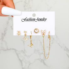 Load image into Gallery viewer, 5Pcs Fashion Butterfly Stud Earring Set For Women Heart Rromantic Eardrop Trendy Jewelry Gifts INS