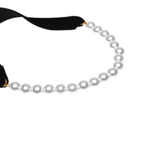 Load image into Gallery viewer, Punk Long Wide Black Velvet Ribbon Choker Bow Tie Simulated Pearl Beads Charm Collar Necklace Jewelry New Year Gifts