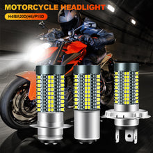 Load image into Gallery viewer, H4/H6/BA20D/P15D 12V-24V 6000K LED Motor Bulb Motorcycle Headlight 126smd Chips Lamp Car Headlight Bulbs Hi Lo Light