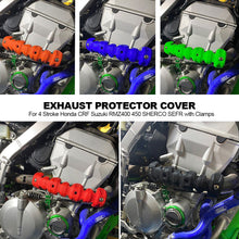 Load image into Gallery viewer, Motorcycle Exhaust Heat Shield Muffler Guard Protector Cover For 4 Stroke Honda CRF Suzuki RMZ400 450 SHERCO SEFR with Clamps