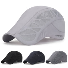Load image into Gallery viewer, Summer Men's Breathable Front Cap Outdoor Running Sports Cotton Mesh Breathable Quick Dry Baseball Hat Shade Sunscreen Fishing Sunscreen Cap