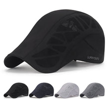 Load image into Gallery viewer, Summer Men's Breathable Front Cap Outdoor Running Sports Cotton Mesh Breathable Quick Dry Baseball Hat Shade Sunscreen Fishing Sunscreen Cap