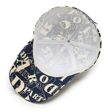 Load image into Gallery viewer, Fashion Embroidery Alphabet Print Baseball Cap Summer Breathable Sunscreen Large Brim Visor Hat Ins Hip Hop Street Driver's Cap