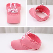Load image into Gallery viewer, Children's Summer Knitted Breathable Empty Top Sun Hat Widened Brim Fashion Cute Cartoon Three-Dimensional Little Rabbit Style Cap