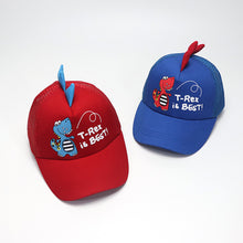 Load image into Gallery viewer, Children's Cartoon Dinosaur Embroidered Letter Print Baseball Cap Spring And Summer Cute Net Gauze Breathable Visor Hat Fashion Accessories