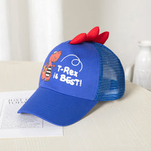 Load image into Gallery viewer, Children's Cartoon Dinosaur Embroidered Letter Print Baseball Cap Spring And Summer Cute Net Gauze Breathable Visor Hat Fashion Accessories
