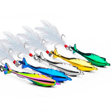 Load image into Gallery viewer, Lure Bait Metal Rotating Glitter Bait Long Throw Flutter Swim VIB Zinc Alloy Hard Fishhook Suitable For Warping Mouth Mandarin Fish Bass Fishing Accessories
