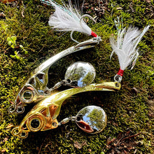 Load image into Gallery viewer, Lure Bait Metal Rotating Glitter Bait Long Throw Flutter Swim VIB Zinc Alloy Hard Fishhook Suitable For Warping Mouth Mandarin Fish Bass Fishing Accessories