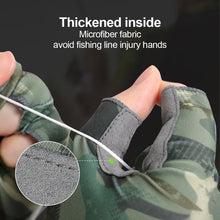 Load image into Gallery viewer, Summer Ice Silk Sunscreen Luya Gloves Men's Half Finger Outdoor Sweat-Absorbing Breathable Anti-Slip Anti-Thorn Gloves Tiger Mouth Thickened Elastic Sports Fishing Equipment