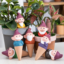 Load image into Gallery viewer, 7PCS Red Pottery Garden Drip Irrigator Automatic Irrigation Tool For Indoor And Outdoor Plants Terracotta Seepage Device Lazy People Watering Flower Artifact Seven Dwarfs Style