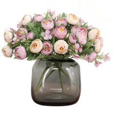 Load image into Gallery viewer, 1 Bouquet 30cm Artificial Peony Tea Rose Flowers 10 Head Camellia Silk Fake Flower For DIY Home Garden Wedding Decor
