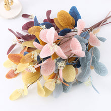 Load image into Gallery viewer, Artificial Flowers Eucalyptus Leaves Branch Fake Plant Decoration for Wedding Home Flower Arrangement Blue Pink Eucalyptus Decor