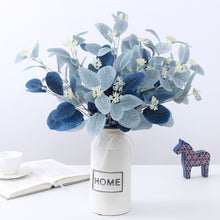 Load image into Gallery viewer, Artificial Flowers Eucalyptus Leaves Branch Fake Plant Decoration for Wedding Home Flower Arrangement Blue Pink Eucalyptus Decor