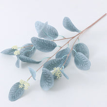 Load image into Gallery viewer, Artificial Flowers Eucalyptus Leaves Branch Fake Plant Decoration for Wedding Home Flower Arrangement Blue Pink Eucalyptus Decor